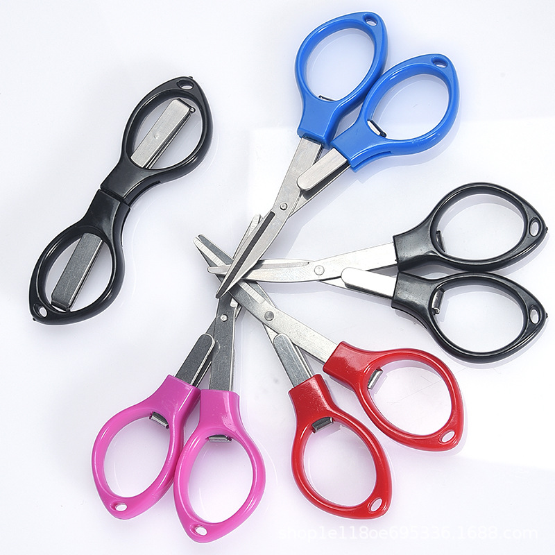 Stainless-Steel Scissors Mini Handy Folding Pocket Travel Fishing Cutter  Scissor 