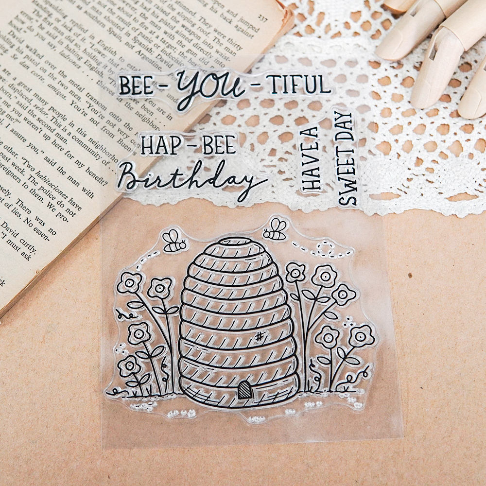 Transparent Bee Silicone Stamps Journaling Clear Stamp Scrapbook Supplies  1pc Se