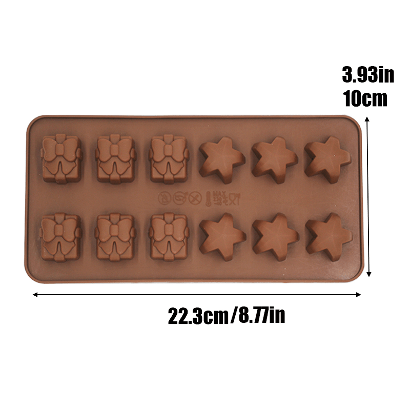 Chocolate Molds Gummy Molds Silicone - Candy Mold and Silicone Ice Cube  Tray Nonstick Including Hearts, Stars, Shells