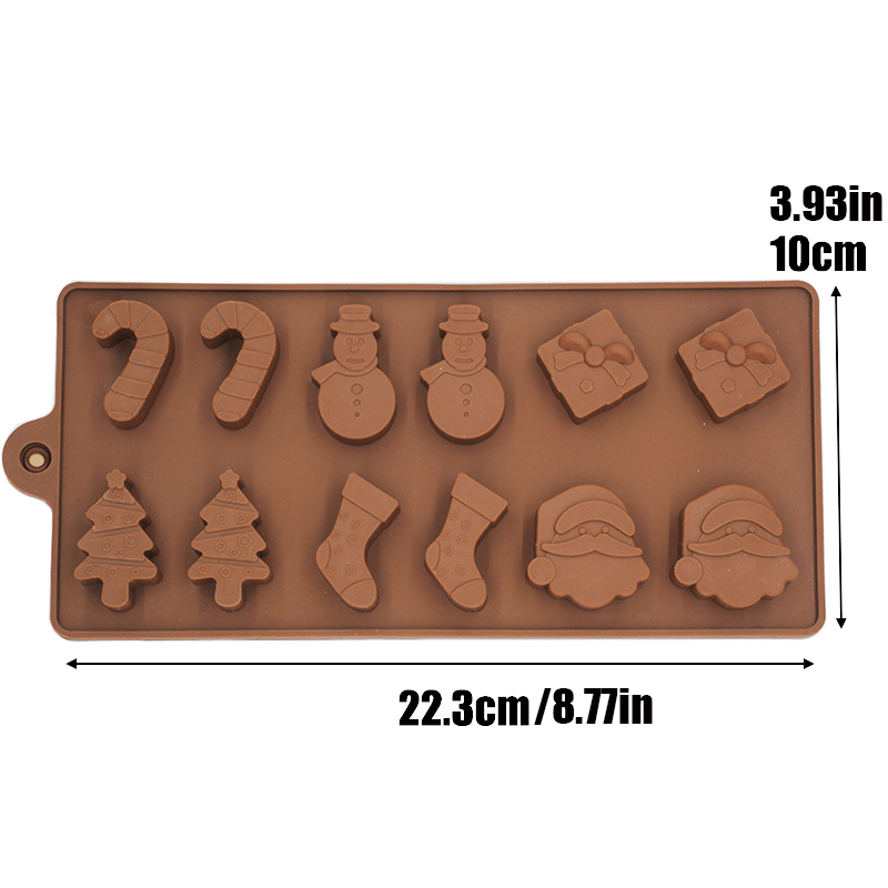 3D Christmas Chocolate Mold Snowman Socks Christmas Trees Silicone Cake  Mould Candy Cookies DIY Make Chocolate Candy Tool - AliExpress