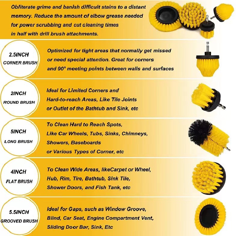 5 Inch Flat Drill Brush, Drill Brushes