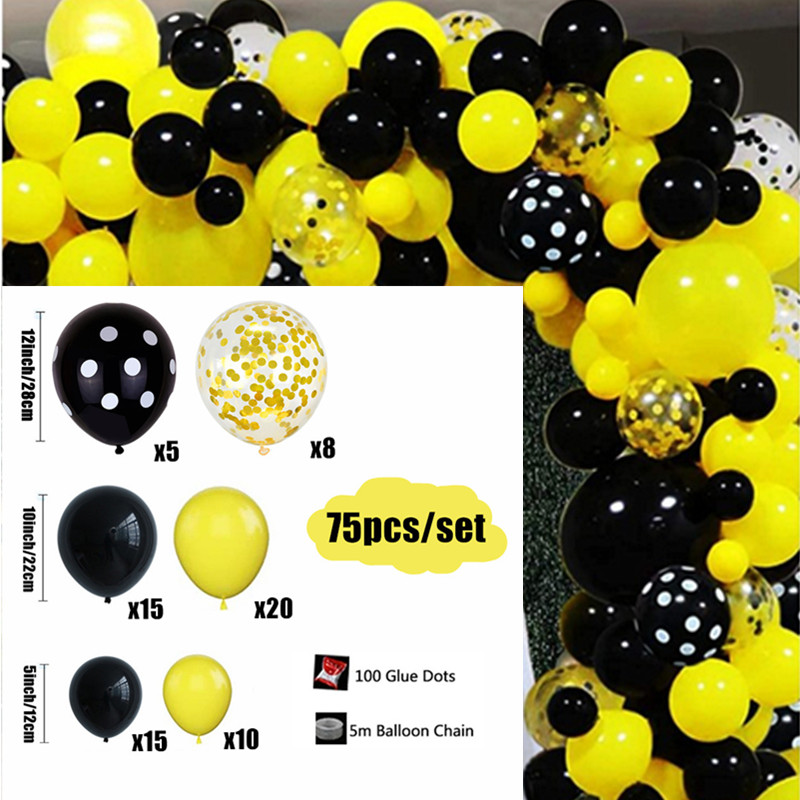 128 Pièces Arche Ballon Jaune, Decoration Anniversaire Jaune Gris Tournesol  Thème Kit ballons Guirlande pour les Filles Mariage Anniversaire Saint