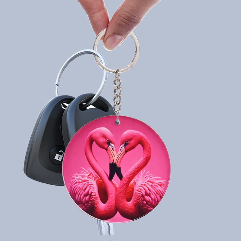 Goddess keychain/Keyring, Hot pink glitter