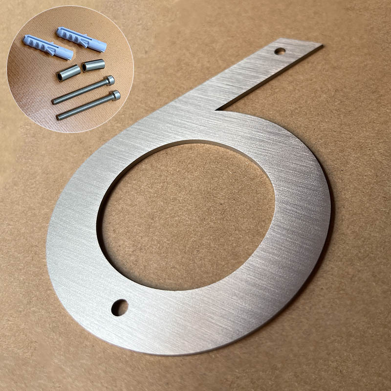 Outdoor Silver House Number Sign #9 Huisnummer 15cm Metal Door Frame Number  Plate For Home Address Signage, 6 Inch Exterior Hard Surface From Hanss31a,  $21.57