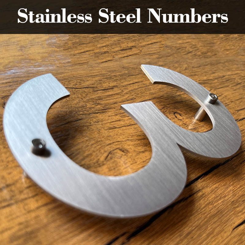 Stainless Steel Floating House Number Metal Modern House - Temu