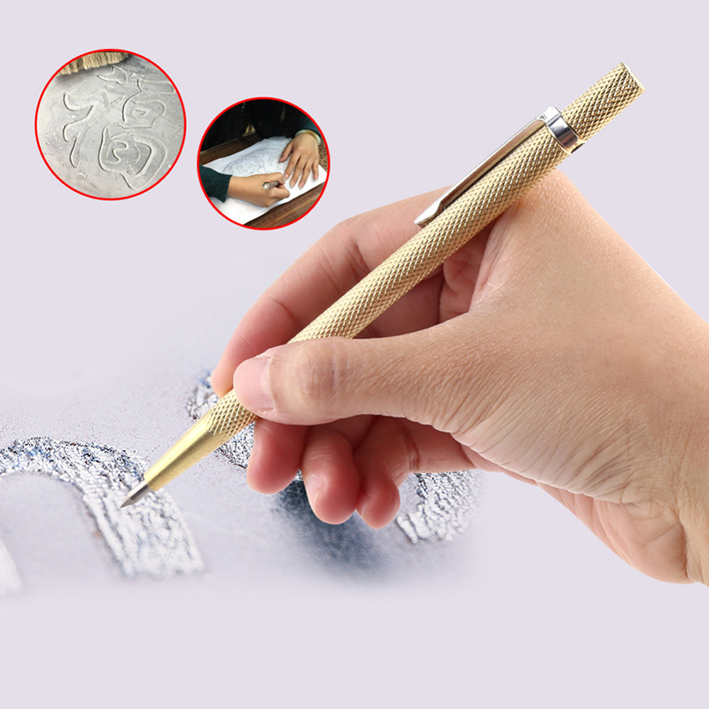 11 PCS Diamond Metal Marker Engraving Pen Tungsten Carbide Nib Stylus Pen  14cm For Glass Ceramic Metal Wood Engraving Hand Tools