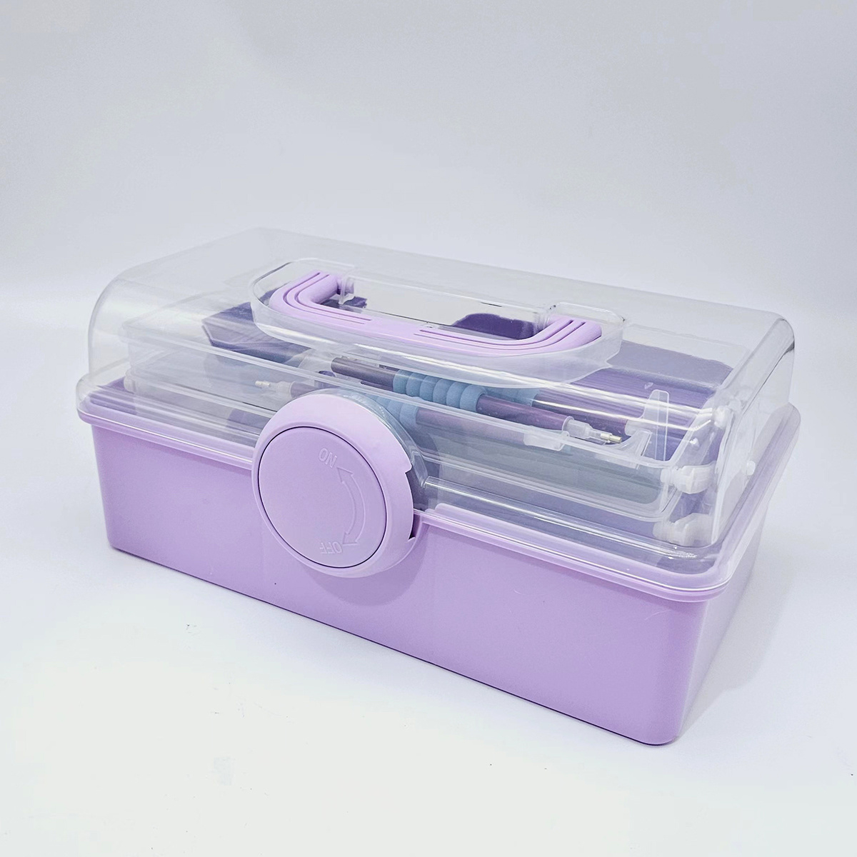 57 Purple Diamond Painting Tool Set With Storage Box, DIY Diamond