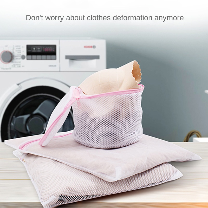 3 Tamanhos Zippered Mesh Laundry Wash Bags Para Delicados - Temu