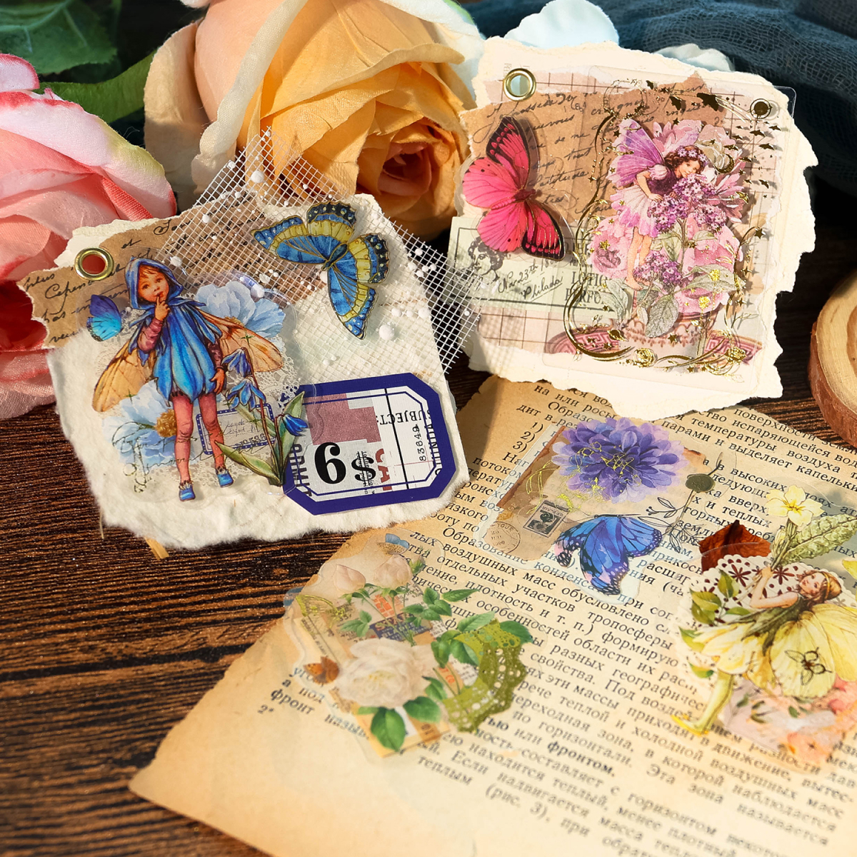 Vintage Book Stickers, Collection 1. Handmade Antique Style Stickers, Fairy  Tale Stickers, Junk Journal Stickers. 