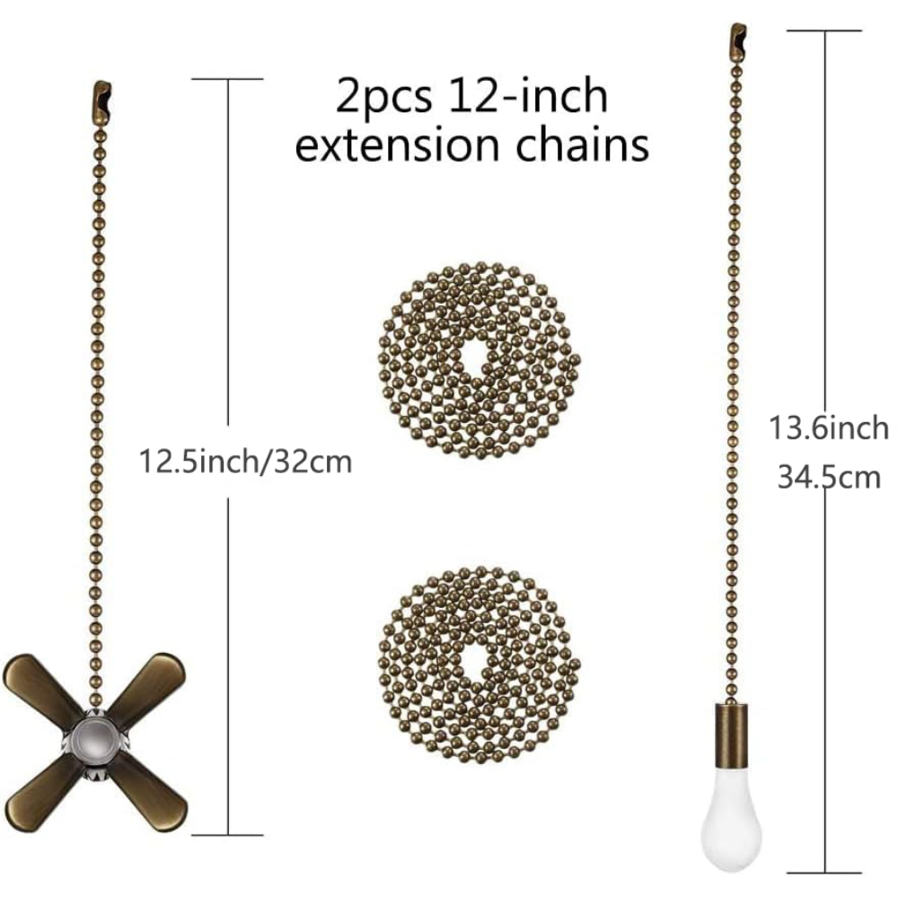 Ceiling Fan Pull Chain Extender Extra Long With Decorative - Temu