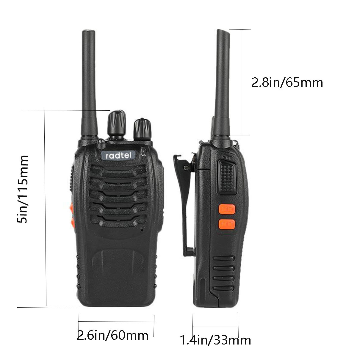 2pcs Radtel Rt88 Rechargeable Frs Walkie Talkies Long Range Handheld  License Free Two Way Radio 16ch Handsfree Usb Charging Led Flashlight With  Earpiece Find Great Deals Now Temu