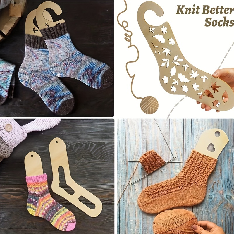Wooden Sock Blockers pair Leo Knitting Accessories, Gift for Knitter,  Wooden Sock Form, Knitted Socks 