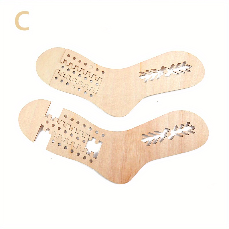 Socks Wooden Model Sock Blockers Adjustable Size Wood Knitted Sock  Stretchers Funny DIY Knitting Model 1Pair Hollow Style