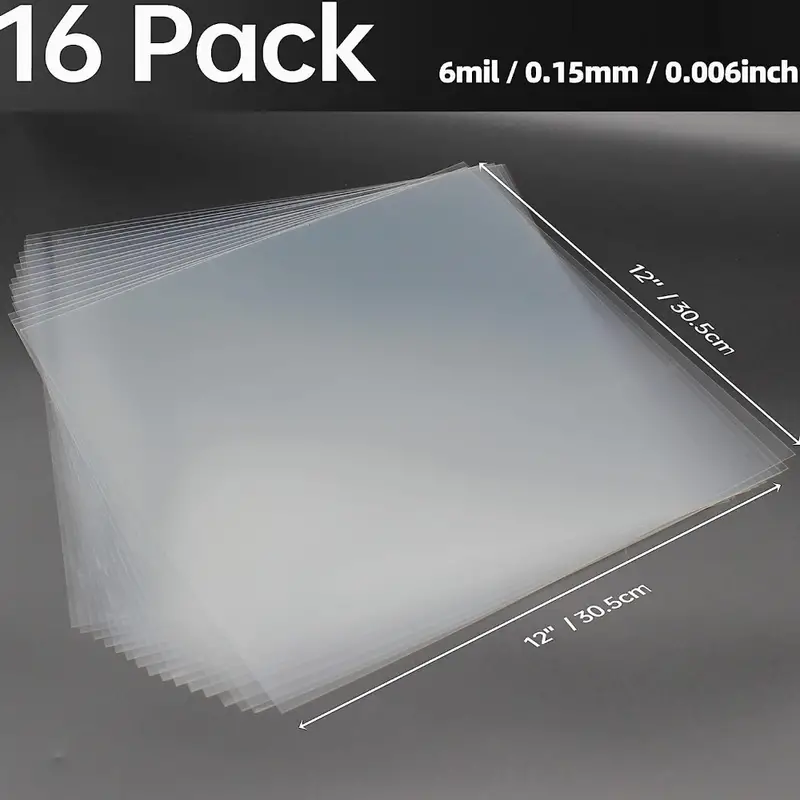 6 Mil Blank Mylar Stencil Sheets,, Clear Plastic Sheets, Clear