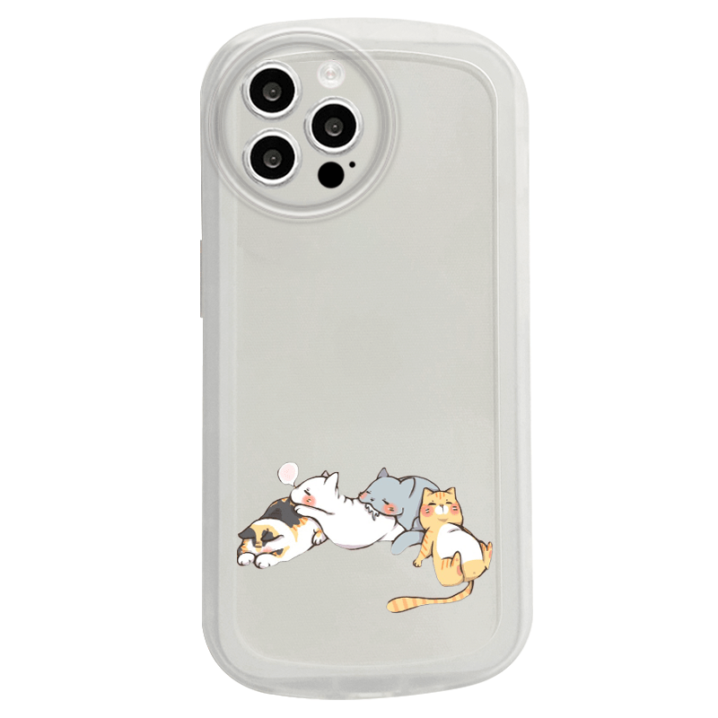 Cute Cat Graphic Printed Phone Case Iphone 14 13 12 11 - Temu United ...