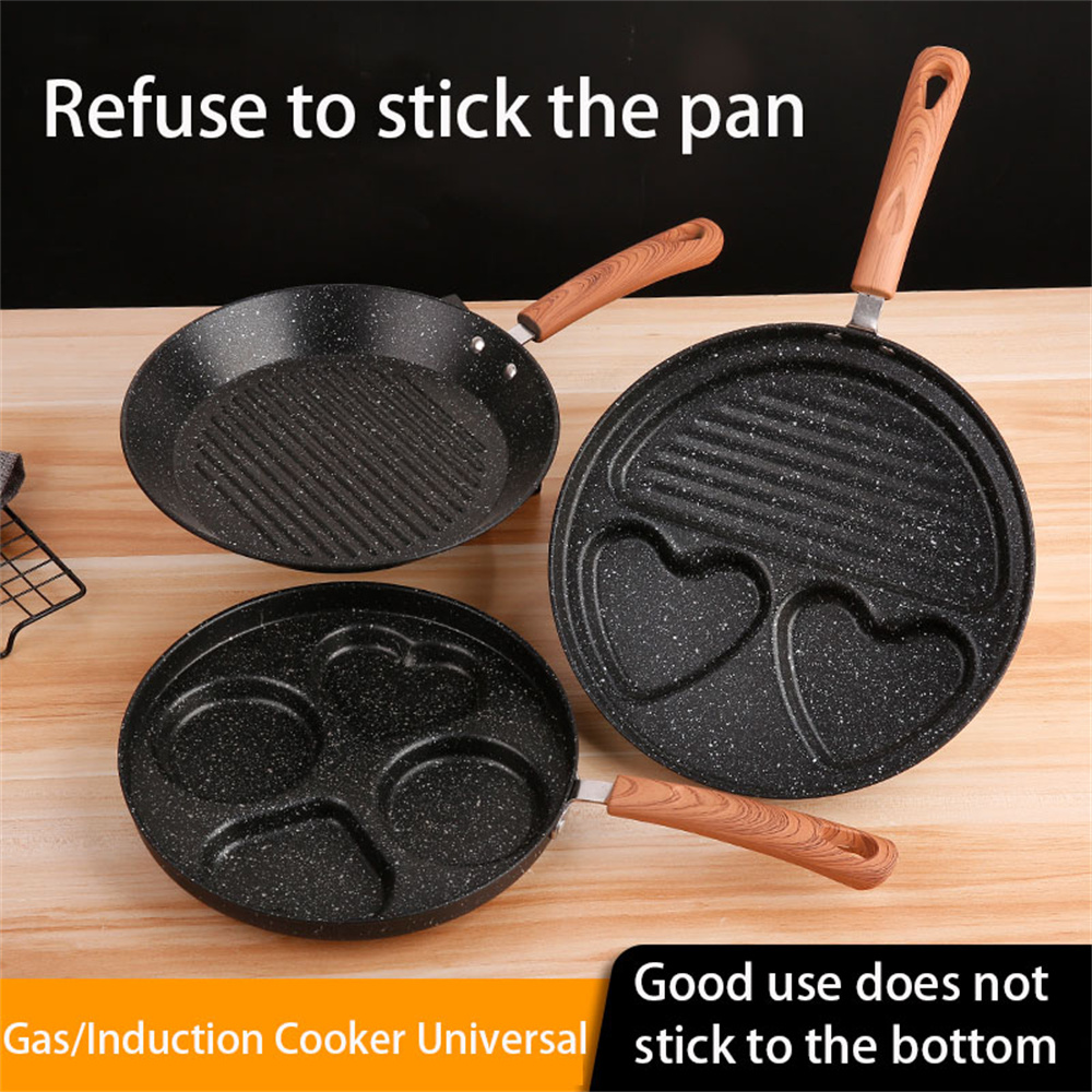 4/7 Cups Pancakes Frying Pans Breakfast Egg Pan Durable Non