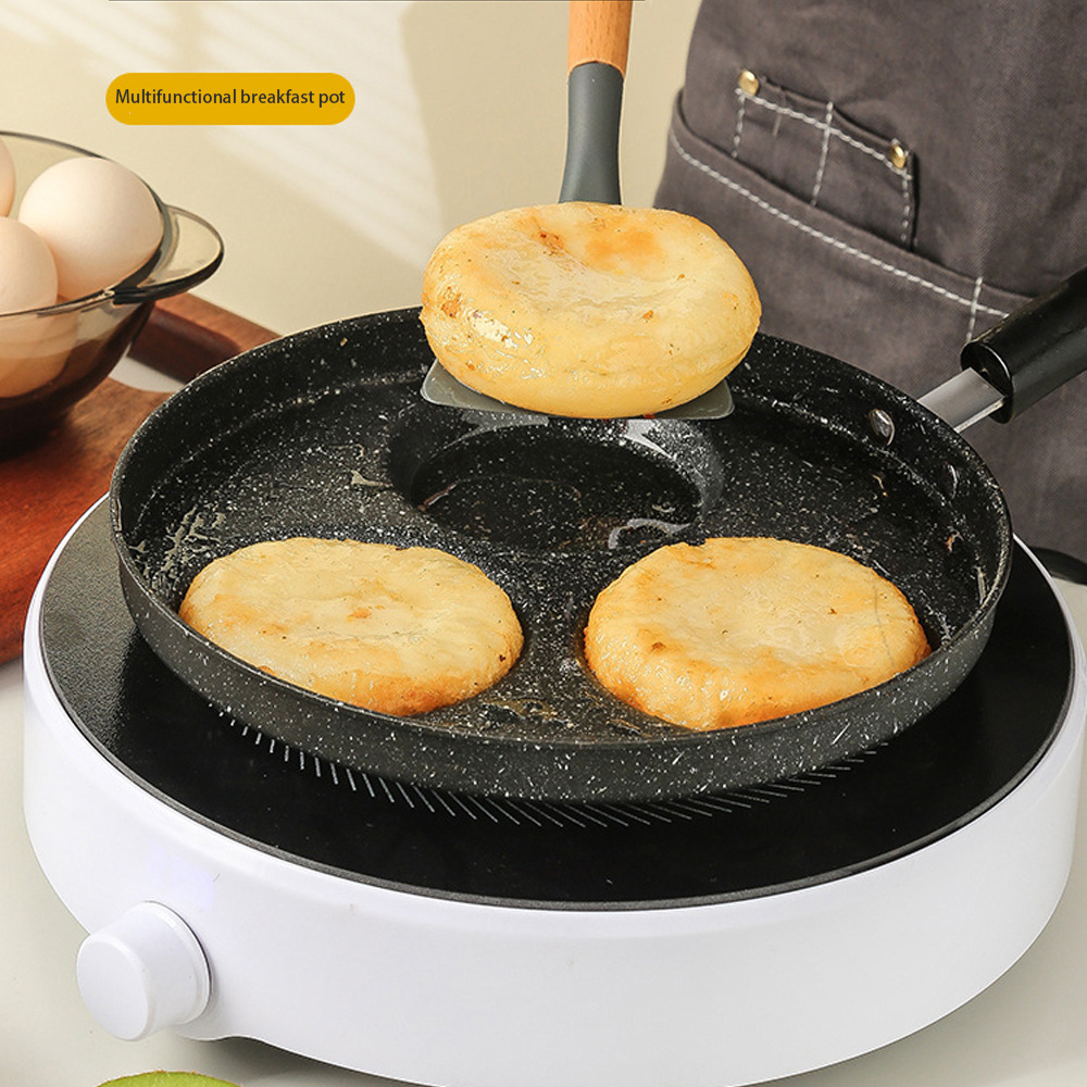 4/7 Cups Pancakes Frying Pans Breakfast Egg Pan Durable Non