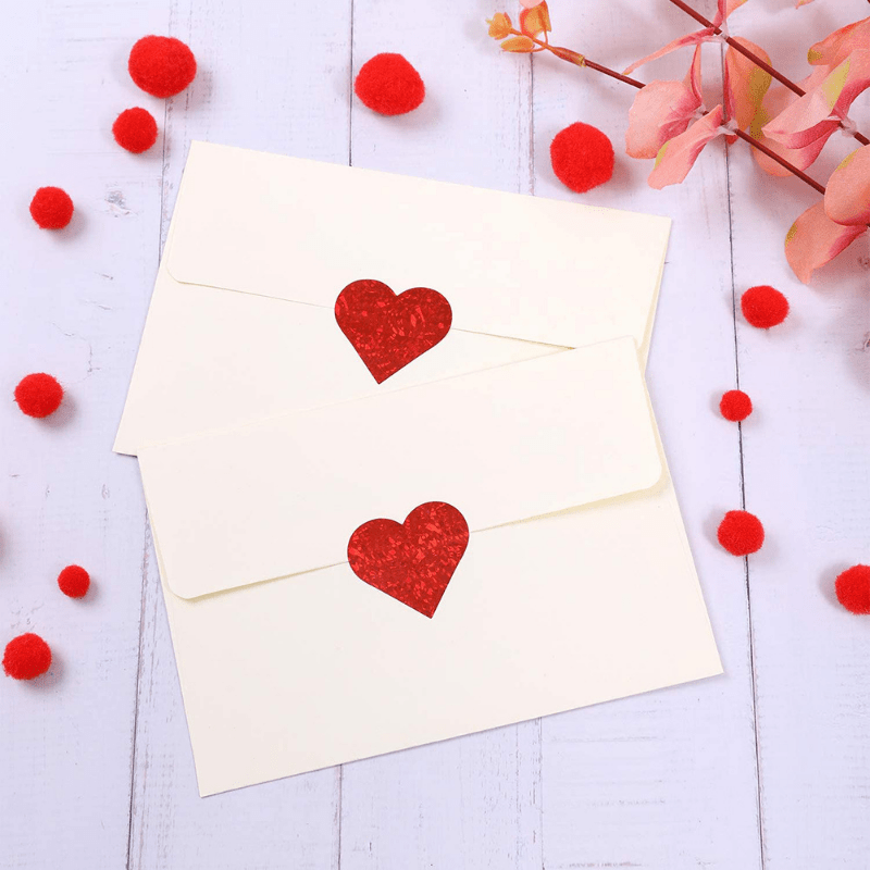 Sparkle Heart Stickers Red Love Scrapbooking Self-adhesive