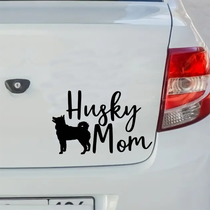 Husky mom cheap car decal