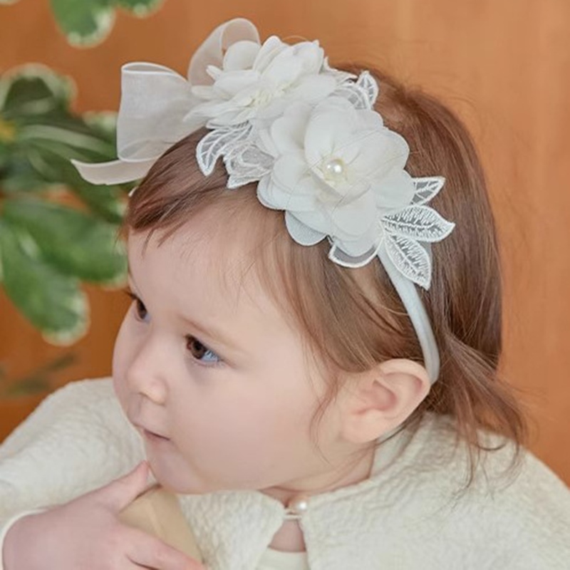 Bandeaux à fleurs pour bébé fille, bandeau pour nouveau-né, couronne de  princesse, élastique, accessoires pour cheveux, été