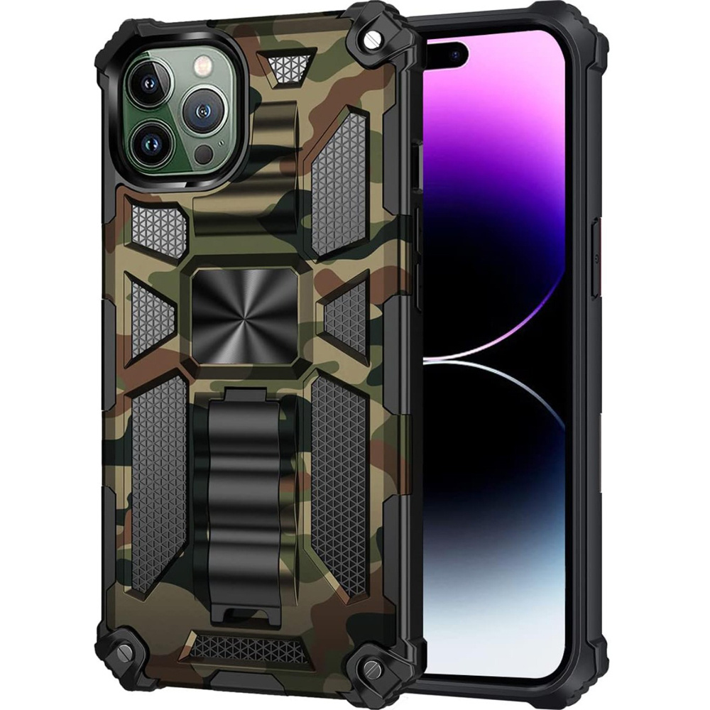 PlusAcc Funda para iPhone 15 Pro Max, protector de pantalla integrado  [compatible con MagSafe] [protección militar contra caídas de 12 pies]  cuerpo