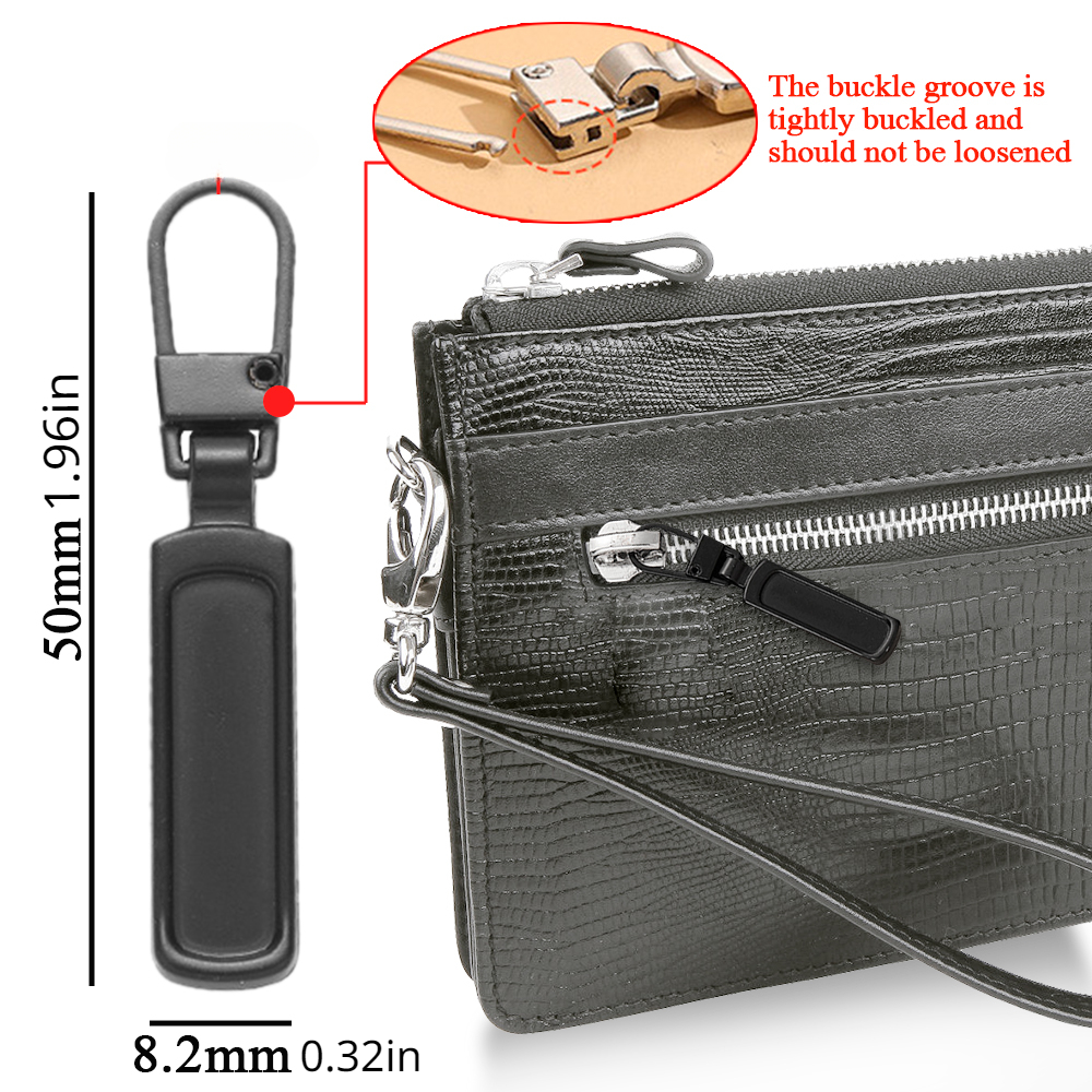 Zipper Pull Replacements Repair Kit Metal Zipper Slider for Clothes Pants  No Tool Detachable Zipper Pull