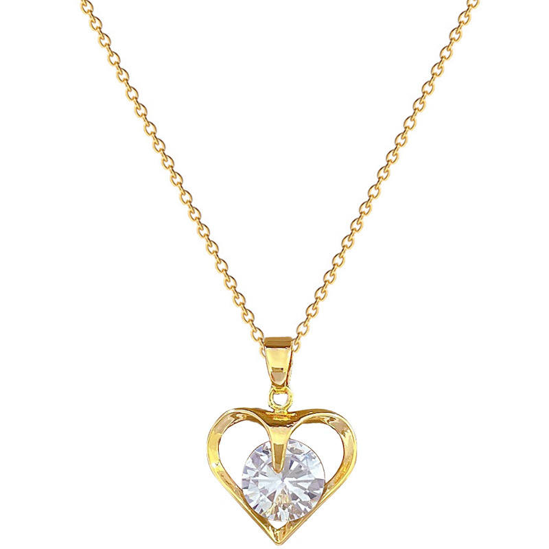 Heart Crystal Pendant Necklace Women's Gift