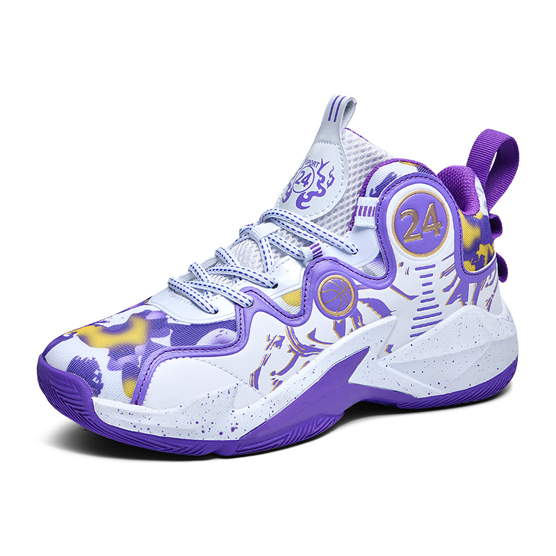 Mens Fashion Breathable Comfortable Basketball Shoes White And Purple -  Men's Shoes - Temu Canada