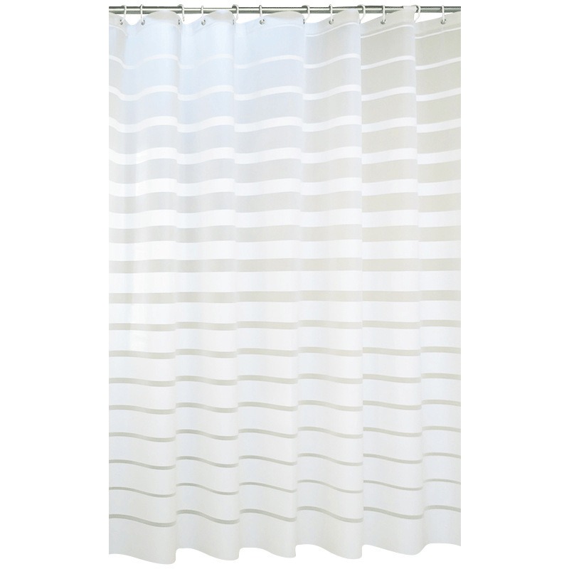 Modern Striped Shower Curtain PEVA Waterproof Bathroom Decor