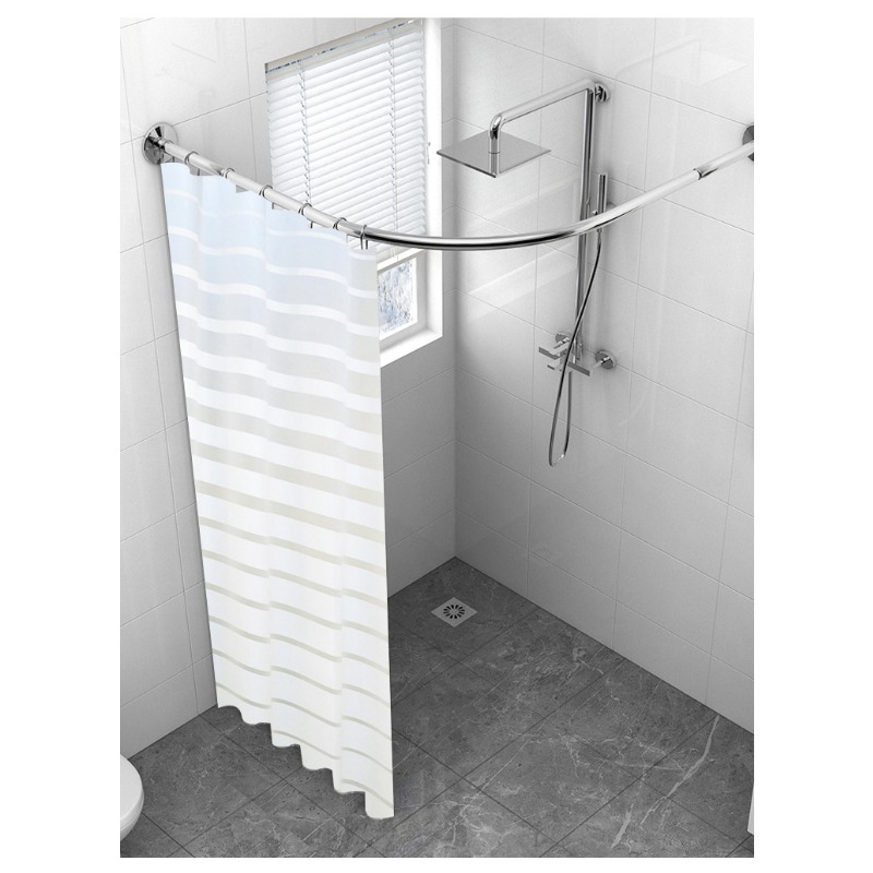 Modern Striped Shower Curtain PEVA Waterproof Bathroom Decor