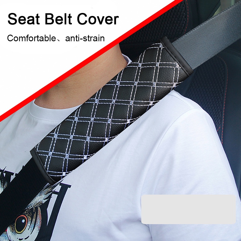 2 Stück/1 Paar Autositzbezug Gürtel Schulterpolster Sicherheitsgurt Schwarz  Baumwolle Auto Sicherheitsgurte Schulterschutz