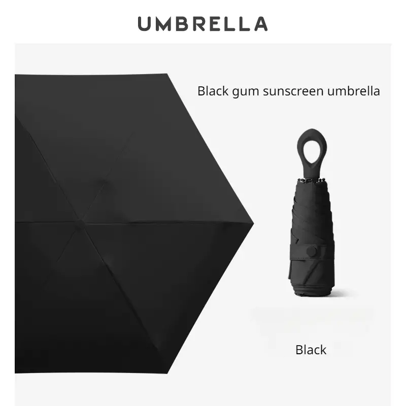 Capsule Sun Umbrella Mini Five fold Umbrella Women Sunscreen - Temu