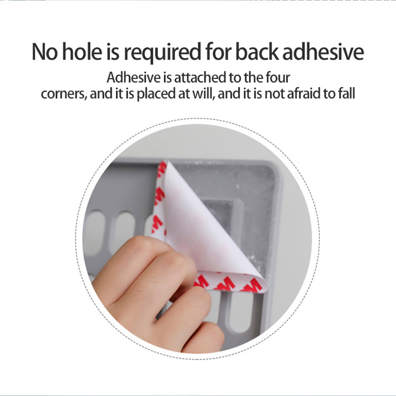 Hole Board Wall Shelf Hooks Self-adhesive Storage Rack Desk