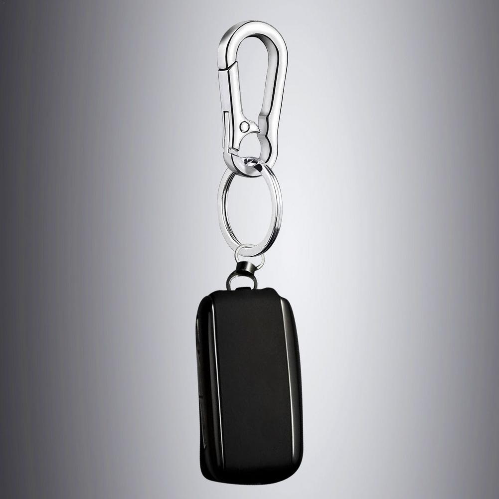 Durable Car Keychain Keyring Key Ring Holder, Stainless Steel Buckle Hook  Outdoor Carabiner Shape Key Ring For Men - Temu