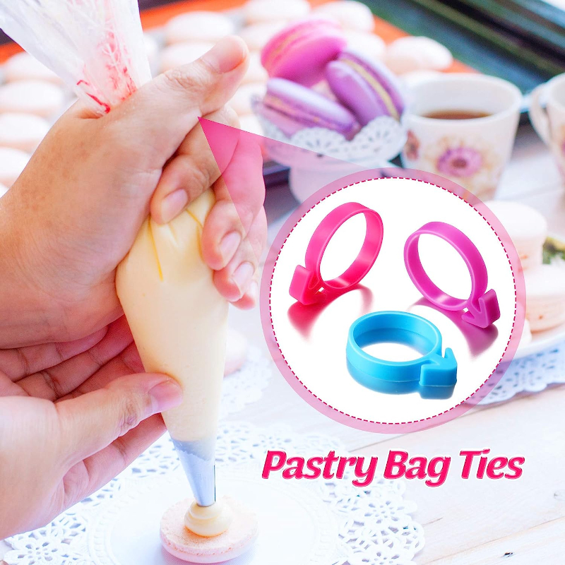 Pastry Bag Wraps Reusable Pastry Bags Tie Icing Cream Bag Clips Piping Bag  Clips