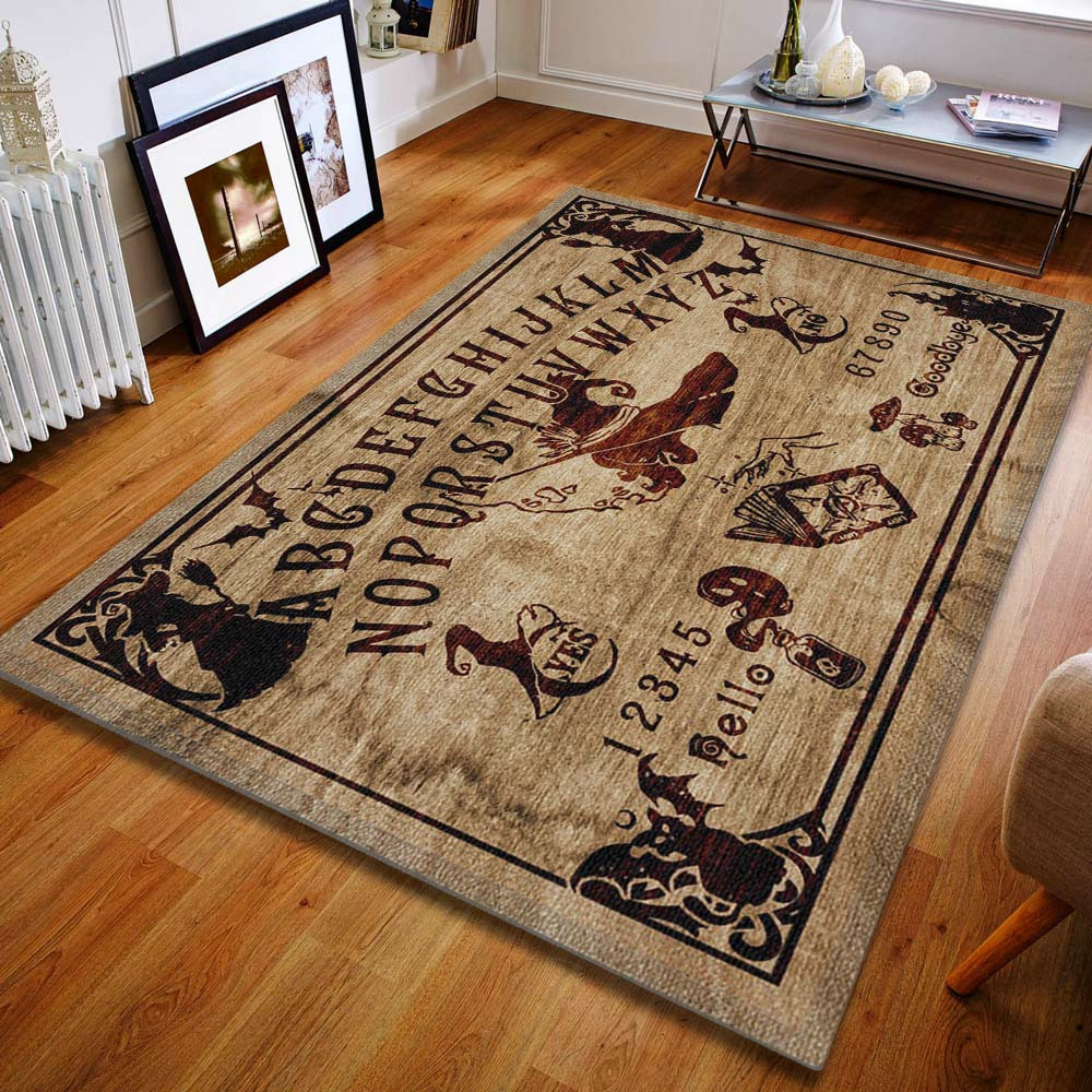  Castle Forest Zombies Area Rugs 5x8 Large Area Rug for Living  Room Bedroom Bathroom Kitchen Nursery College Dorm Halloween Indoor Floor  Carpets Washable Soft Absorbent Non Slip Room Rugs Bats Orange 