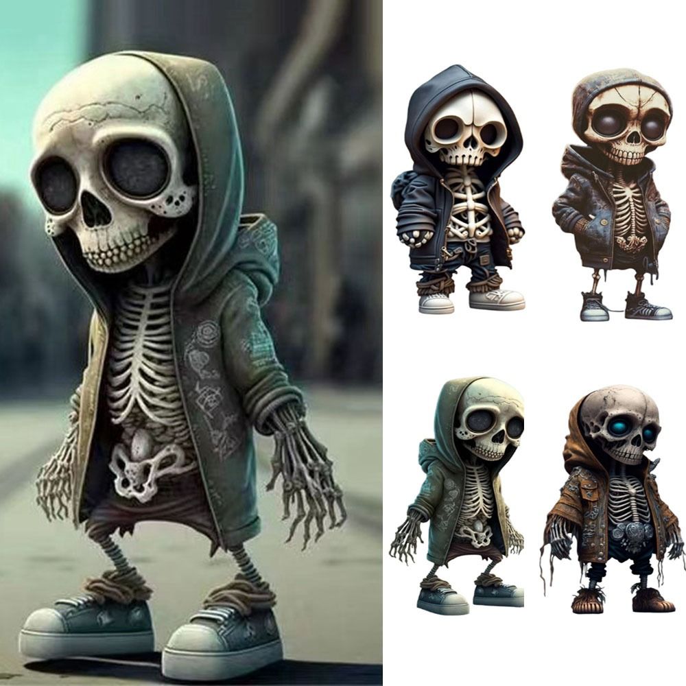 5-50 Pcs/set Skull Doll Tpr Skeleton Zombie Toys Elastic Soft Non