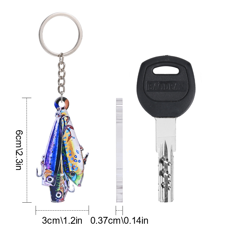 Keychain with fishing reel