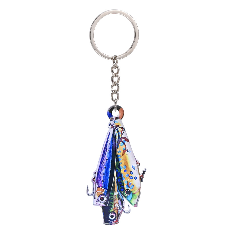 Keychain with fishing reel