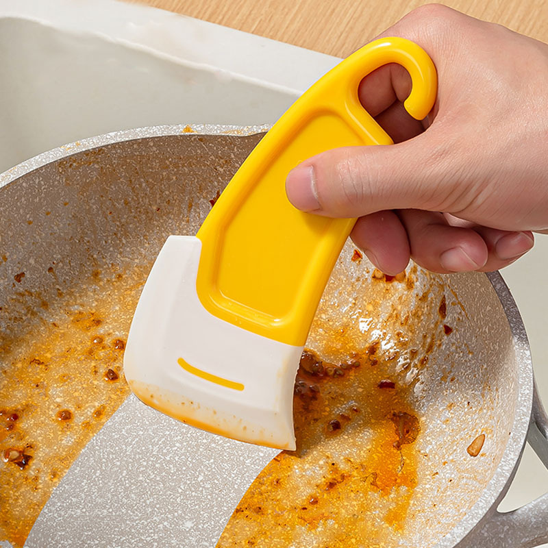 OAVQHLG3B Silicone Pan Scraper Dish Cleaning Spatula Bowl Scraper