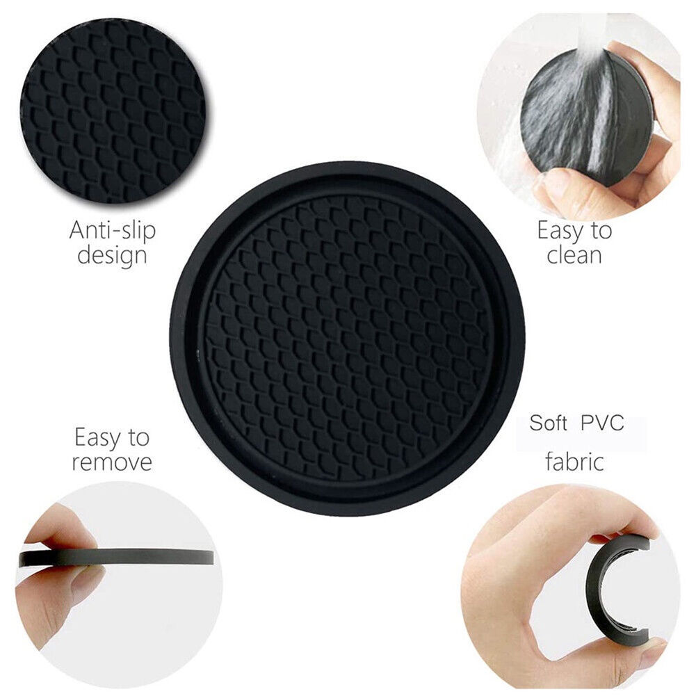 2pcs Car Cup Holder Anti Slip Coasters Universal Fits For Most Cup Car