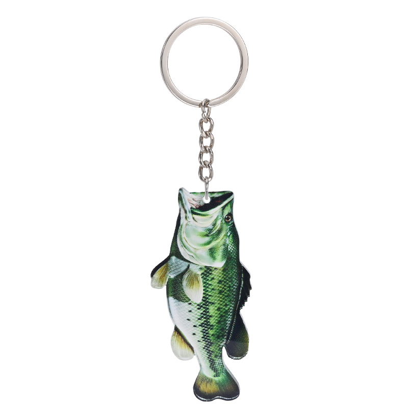 Temu 3 Colors Fish Hook Fish Keychain and Bag Pendant, Car Rearview Mirror Pendant Car Key Chain Pendant, Souvenir Pendant Gift for Men,Keyring,Looking