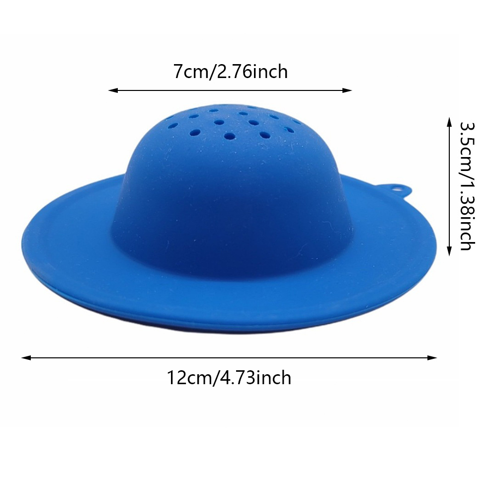 1pc Silicone Solid Color Sink Drain Filter, Hair Catcher For