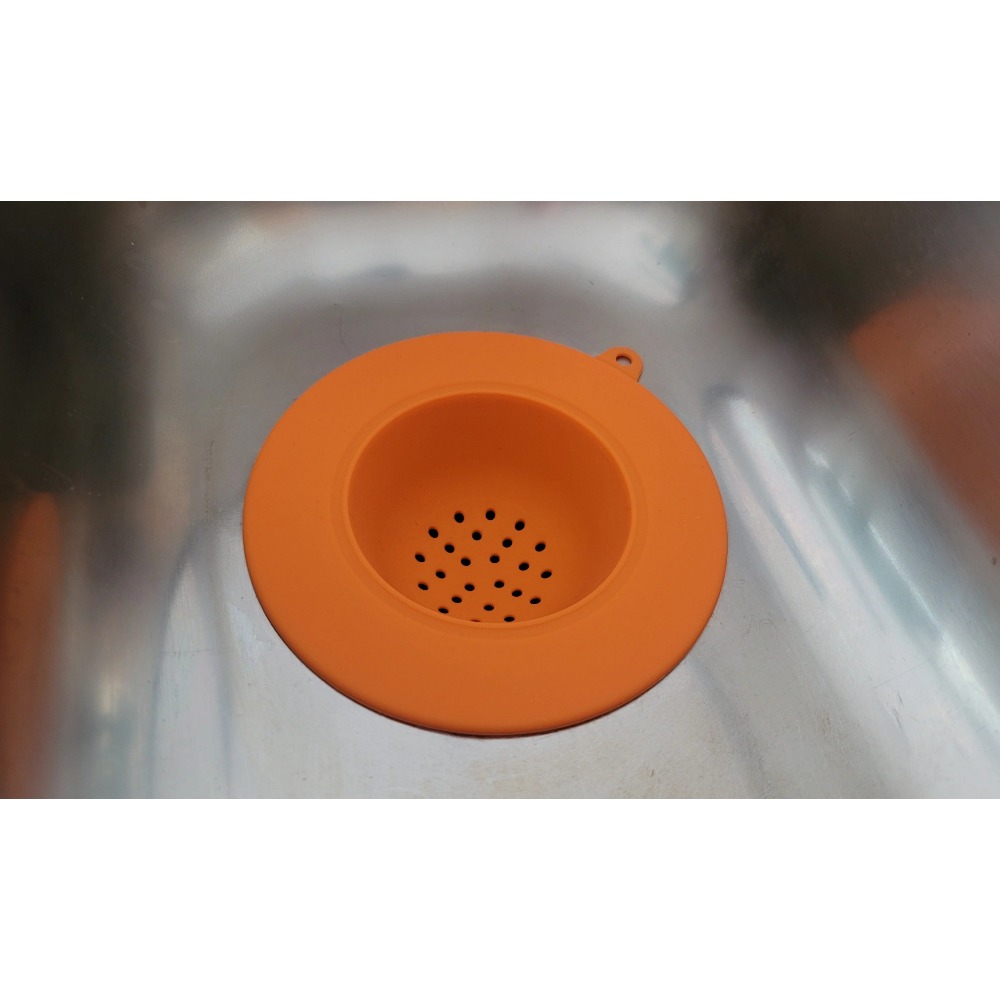 1pc Silicone Solid Color Sink Drain Filter, Hair Catcher For