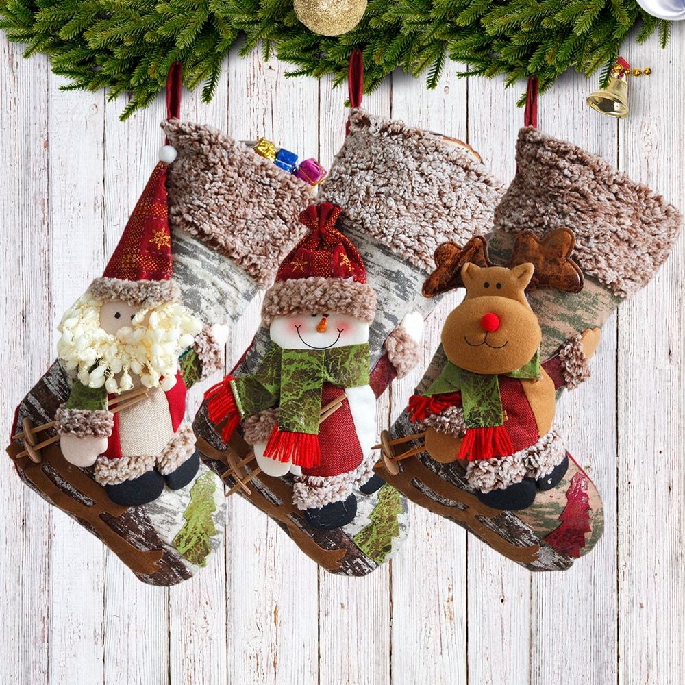  IAMAGOODLADY Christmas Decorations,Christmas Stockings Santa  Claus Sock Gift Candy Bag Snowman Elk Santa Claus Pocket Xmas Tree Hanging  Ornament Gift Bag For Adult Xmas Decirations 2 Dollar Items Only : Home