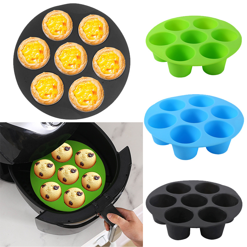 10pcs/set Random Color Silicone Muffin Cups Heat Resistant Steaming Baking  Mold For Pudding, Cake, Rice Cake, Sponge Cake