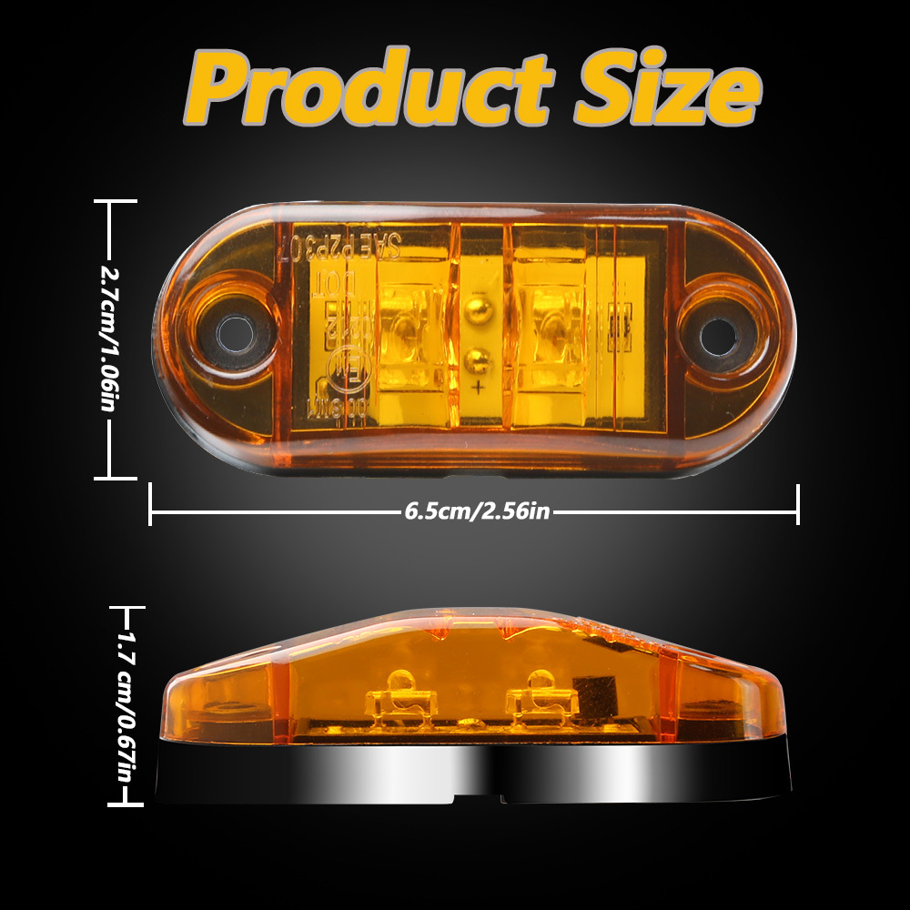 10pcs Universal LED Front Rear Side Indicator Marker Light Bulb