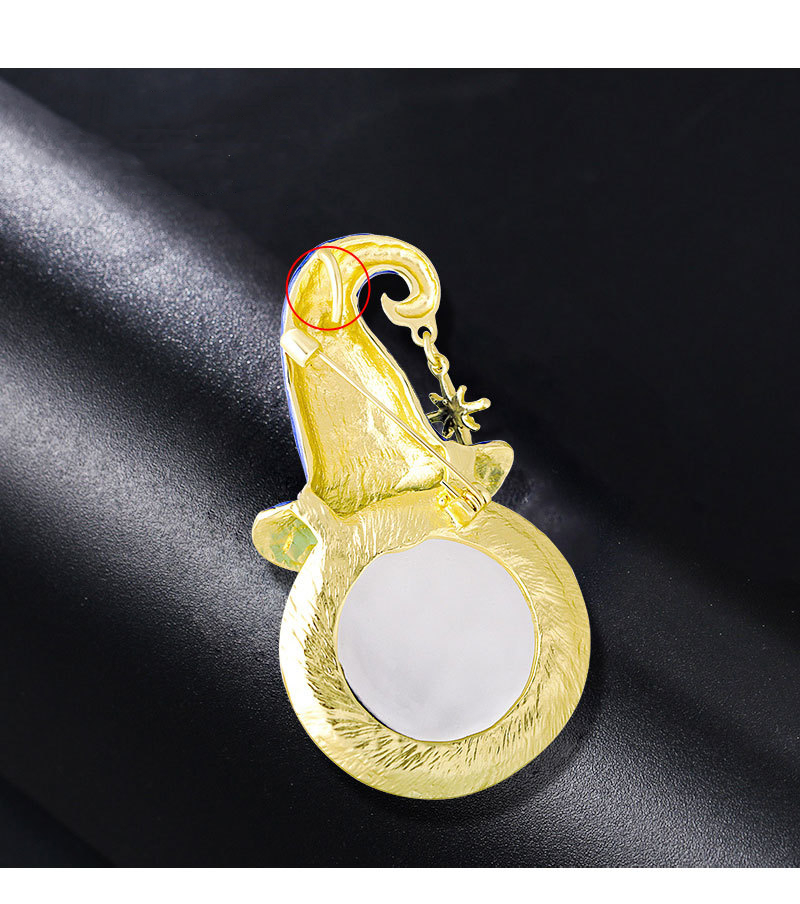 yorqin oy sehrgar shlyapa emal brosh pin qiziqarli kulgili brosh klip lapel pin belgilari kiyim sumka ryukzak kurtka jozibador partiy sovgʻa tafsilotlari 4