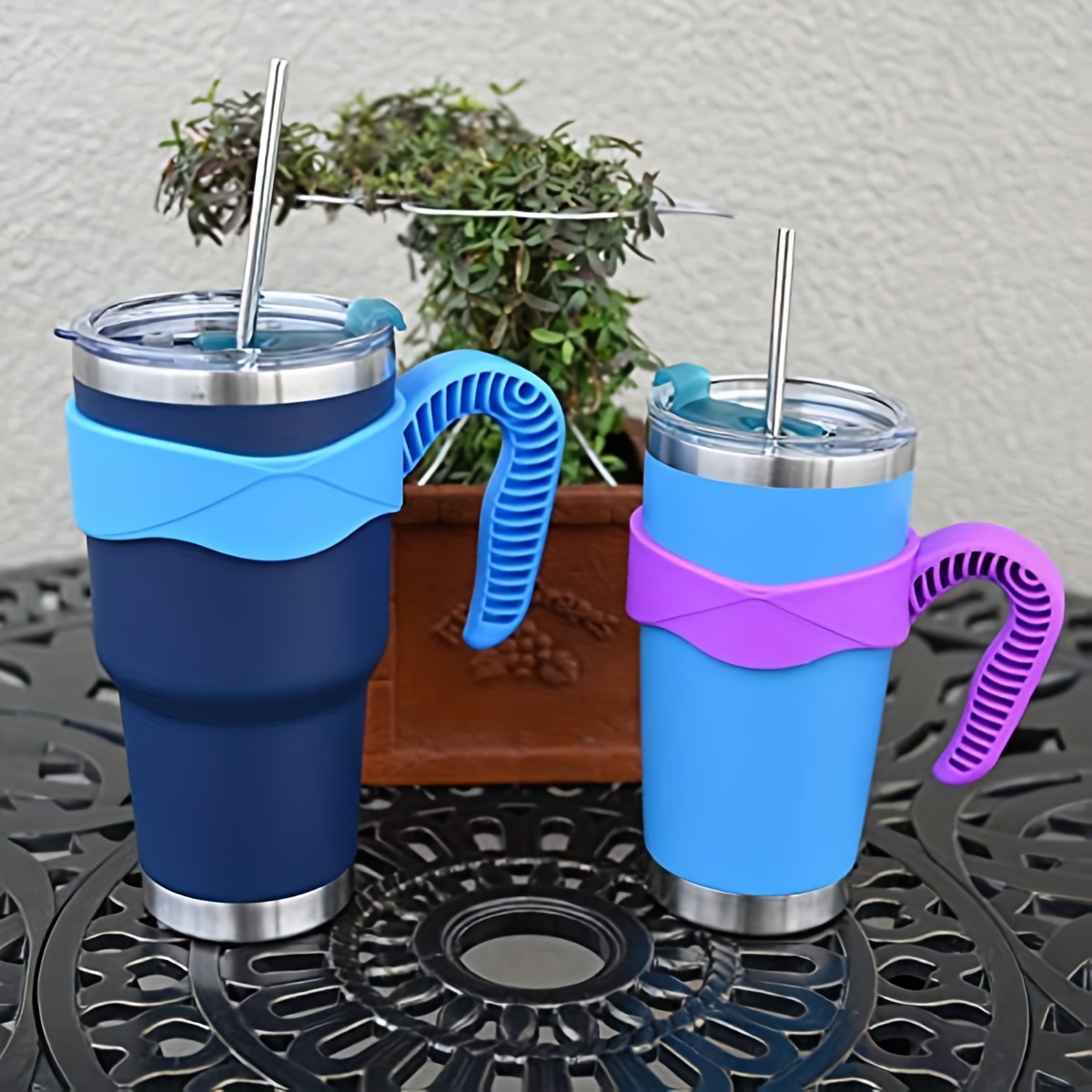Double Circle Tumbler Handle - Fits Glasses, Mugs, Bottles, And Vacuum  Water Bottles - Perfect For Outdoor Travel And Driving - Capacity - Temu