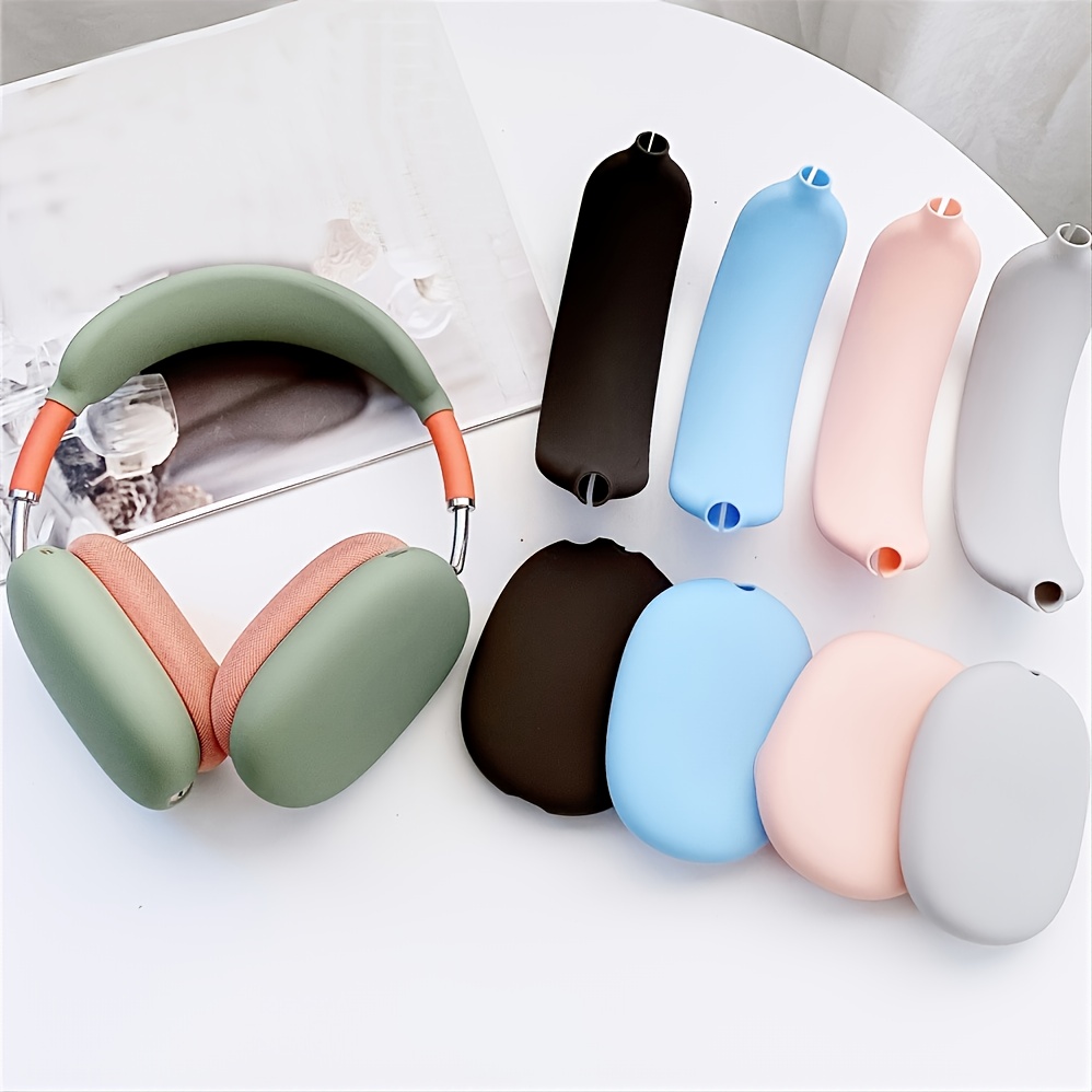 Silicone Case Cover for AirPods Max Headphones, Anti-Scratch Ear Cups Cover  and Headband Cover for AirPods Max, Accessories Skin Protector for AirPods